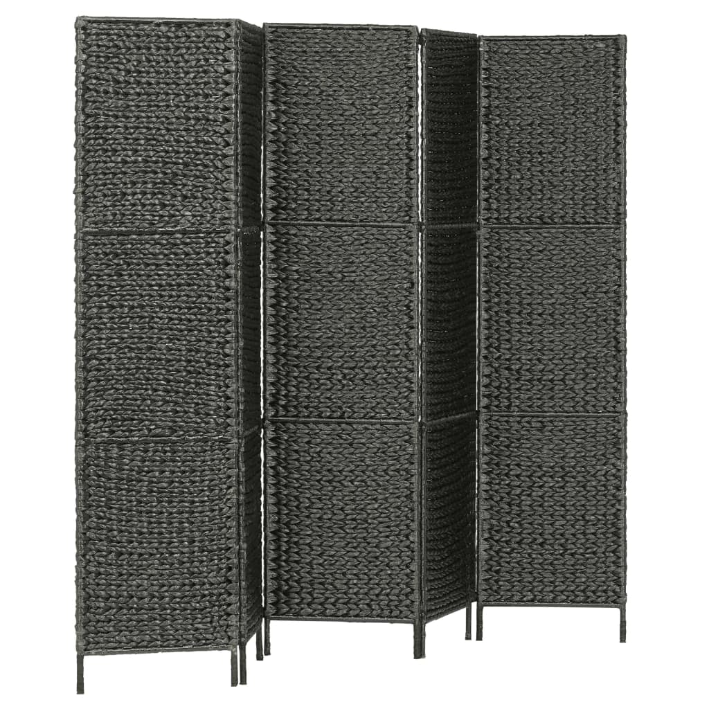 Kamerscherm met 5 panelen 193x160 cm waterhyacint zwart is nu te koop bij PeponiXL, paradijselijk wonen!