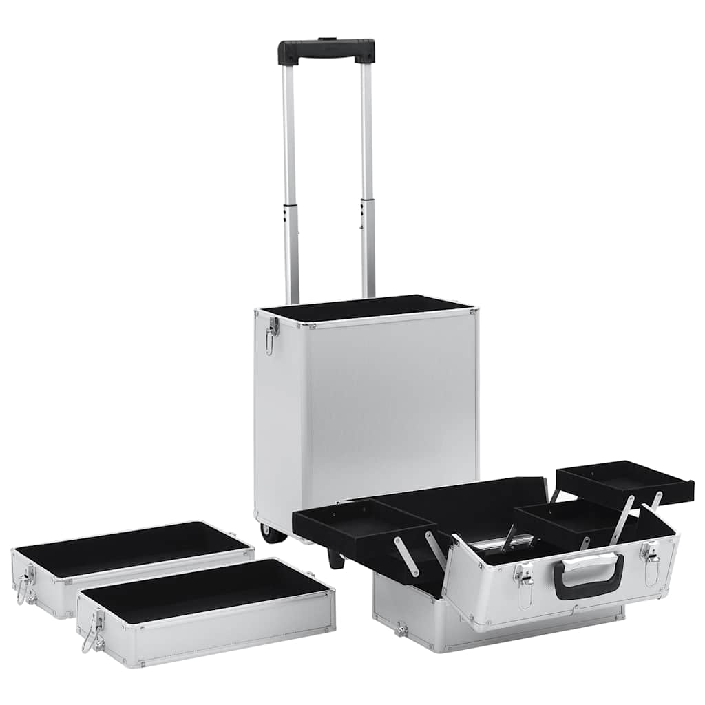 Make-up trolley aluminium zilverkleurig is nu te koop bij PeponiXL, paradijselijk wonen!
