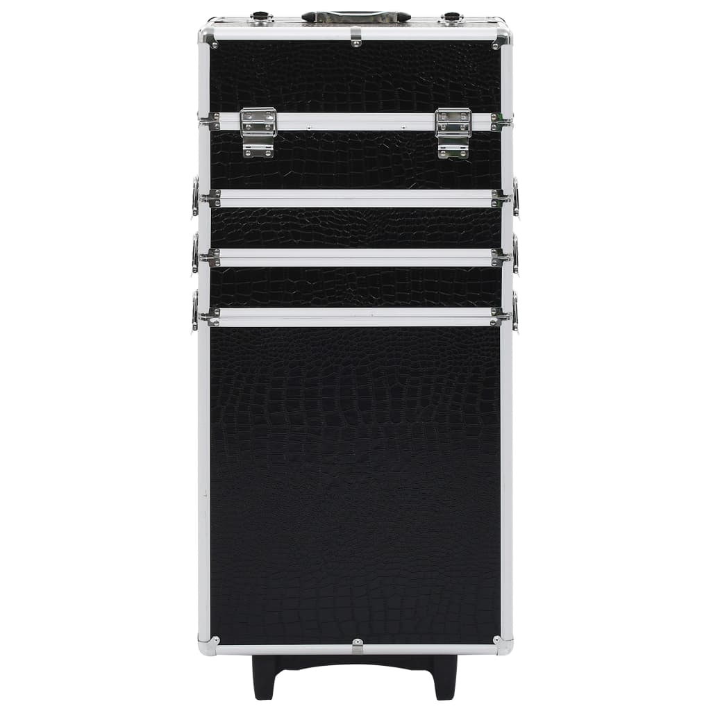 Make-up trolley aluminium zwart met krokodillenpatroon is nu te koop bij PeponiXL, paradijselijk wonen!
