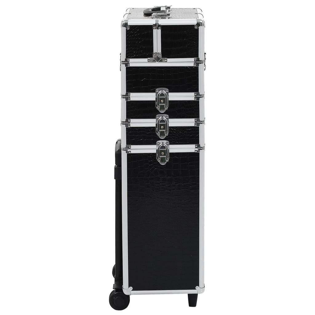Make-up trolley aluminium zwart met krokodillenpatroon is nu te koop bij PeponiXL, paradijselijk wonen!