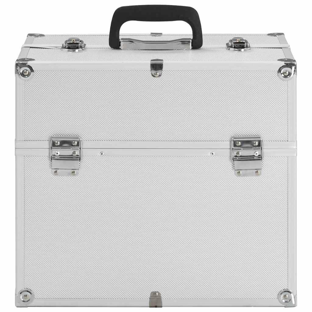 Make-up koffer 38x23x34 cm aluminium zilverkleurig is nu te koop bij PeponiXL, paradijselijk wonen!