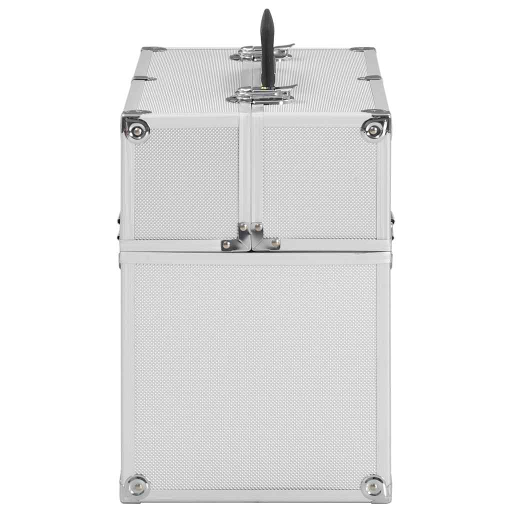 Make-up koffer 38x23x34 cm aluminium zilverkleurig is nu te koop bij PeponiXL, paradijselijk wonen!