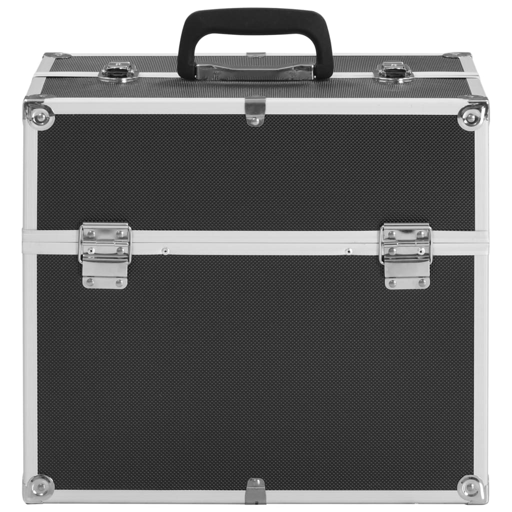 Make-up koffer 38x23x34 cm aluminium zwart is nu te koop bij PeponiXL, paradijselijk wonen!