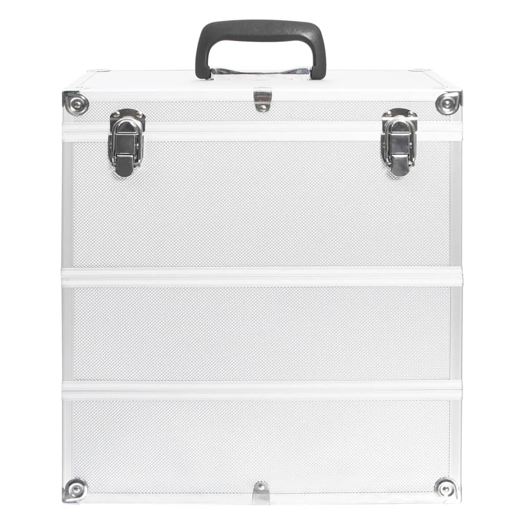 Make-up koffer 37x24x40 cm aluminium zilverkleurig is nu te koop bij PeponiXL, paradijselijk wonen!