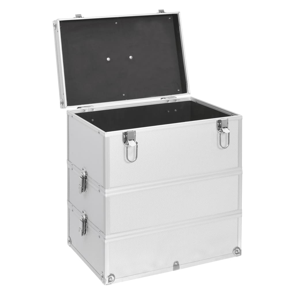 Make-up koffer 37x24x40 cm aluminium zilverkleurig is nu te koop bij PeponiXL, paradijselijk wonen!