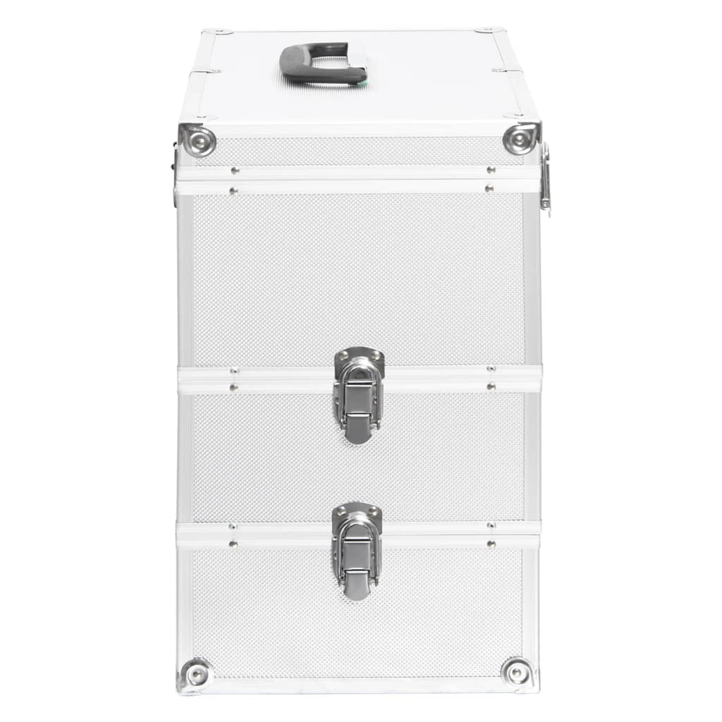 Make-up koffer 37x24x40 cm aluminium zilverkleurig is nu te koop bij PeponiXL, paradijselijk wonen!