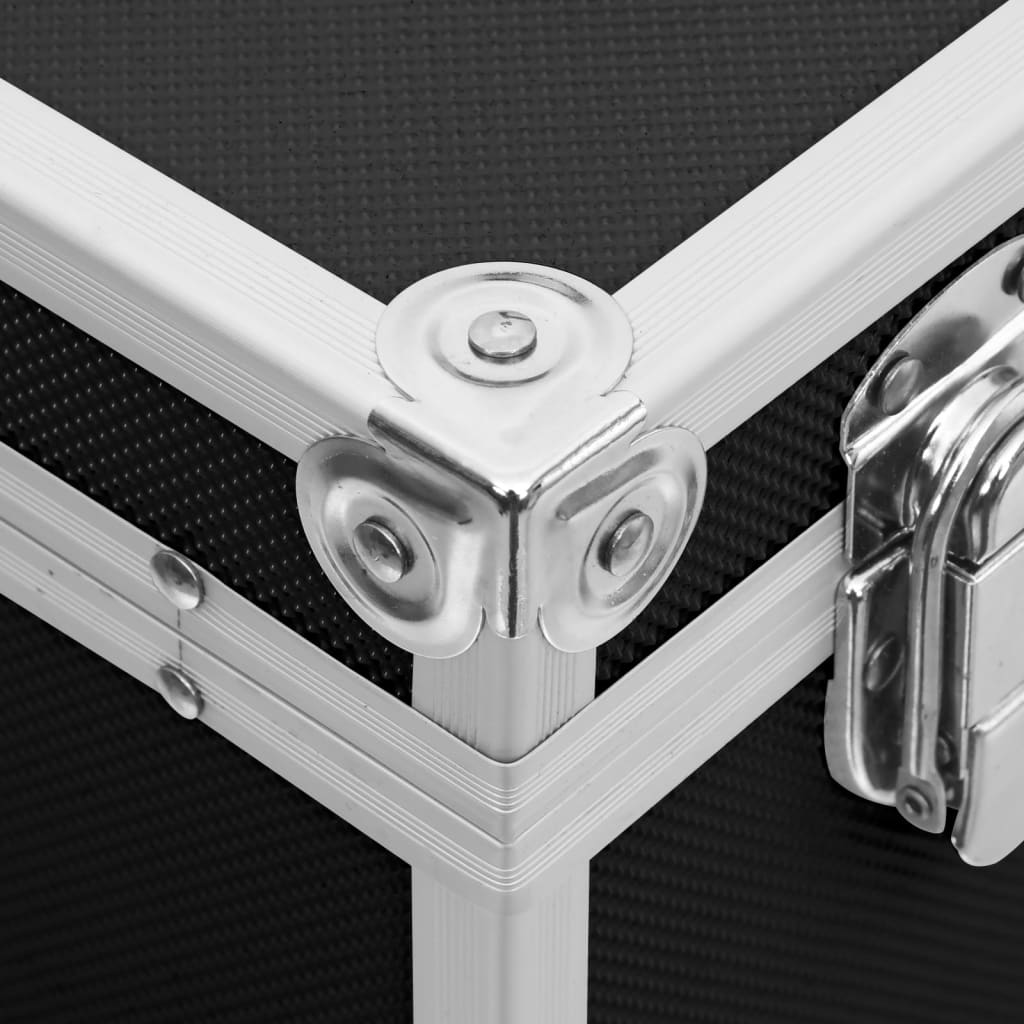 Make-up koffer 37x24x40 cm aluminium zwart is nu te koop bij PeponiXL, paradijselijk wonen!