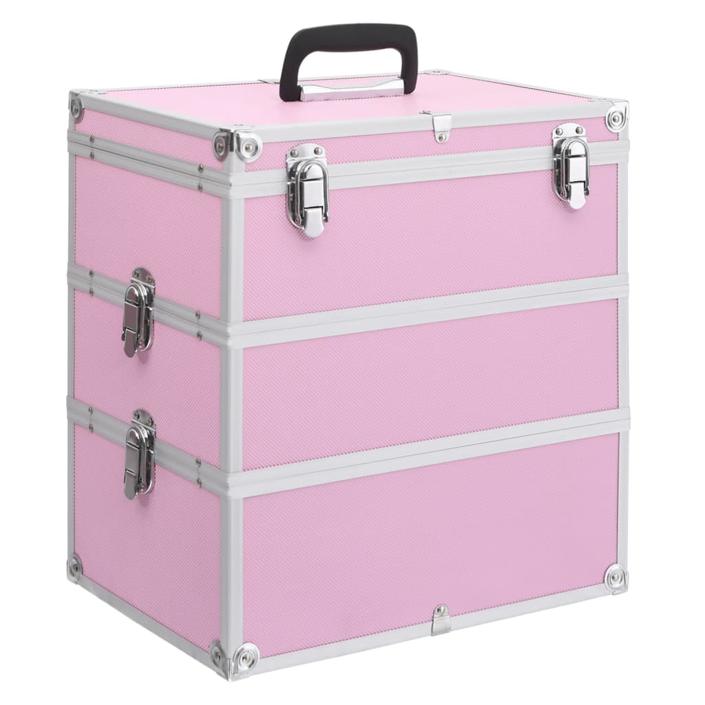 Make-up koffer 37x24x40 cm aluminium roze is nu te koop bij PeponiXL, paradijselijk wonen!