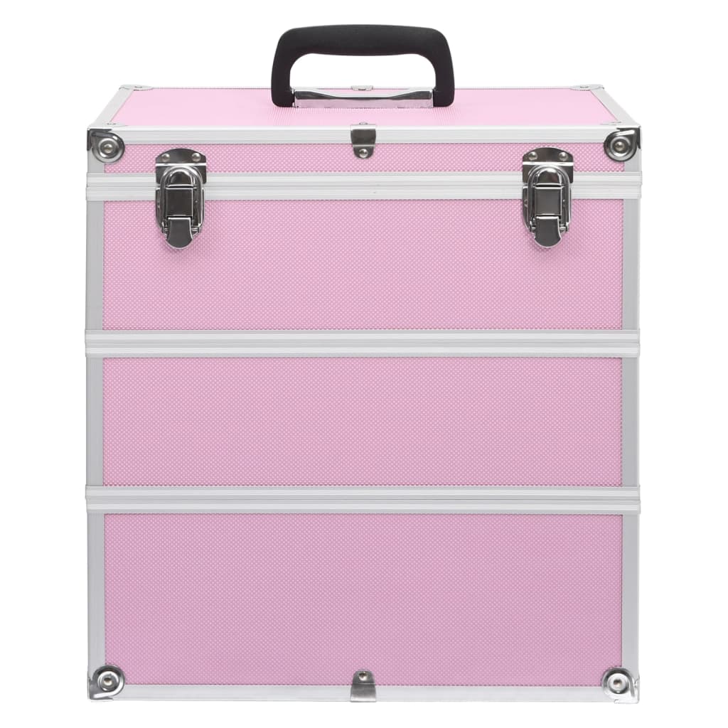 Make-up koffer 37x24x40 cm aluminium roze is nu te koop bij PeponiXL, paradijselijk wonen!