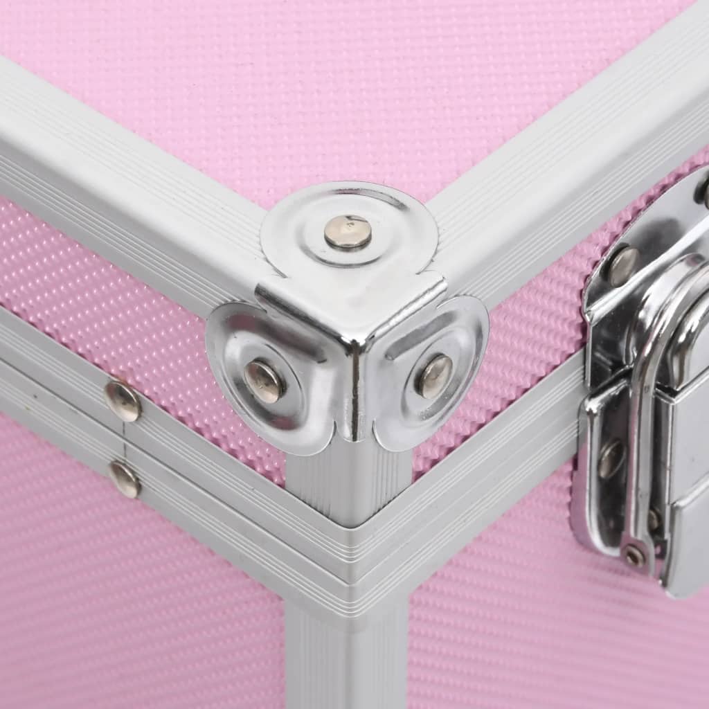 Make-up koffer 37x24x40 cm aluminium roze is nu te koop bij PeponiXL, paradijselijk wonen!