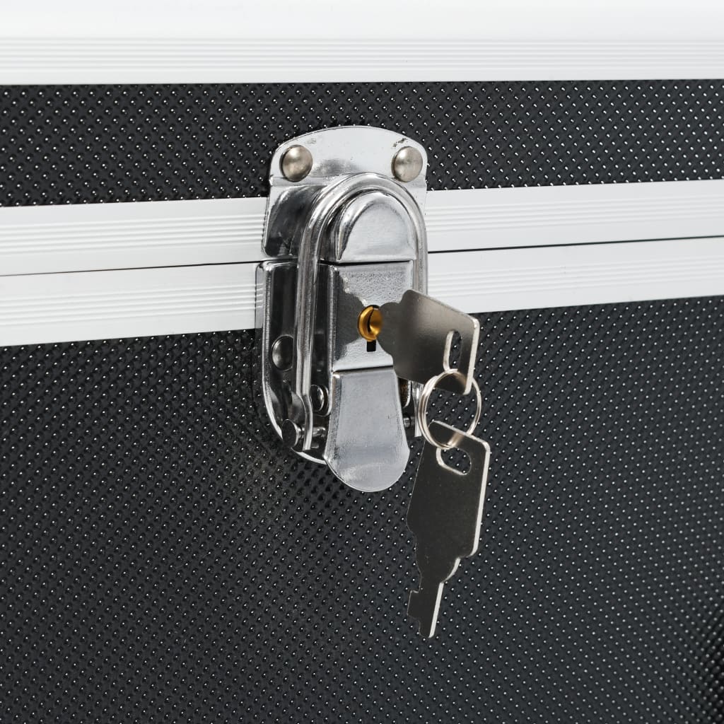 Opbergkoffers 2 st aluminium zwart is nu te koop bij PeponiXL, paradijselijk wonen!