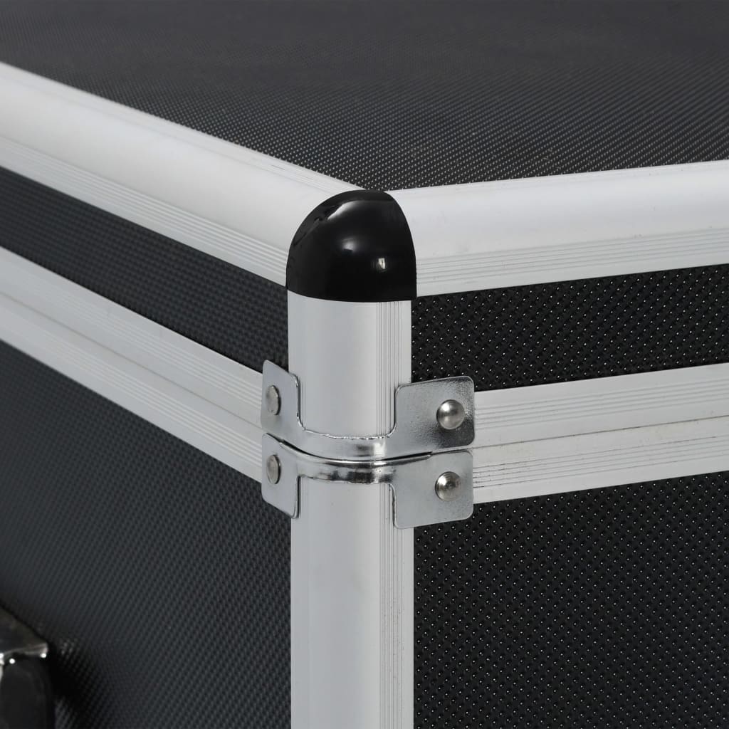 Opbergkoffers 3 st aluminium zwart is nu te koop bij PeponiXL, paradijselijk wonen!