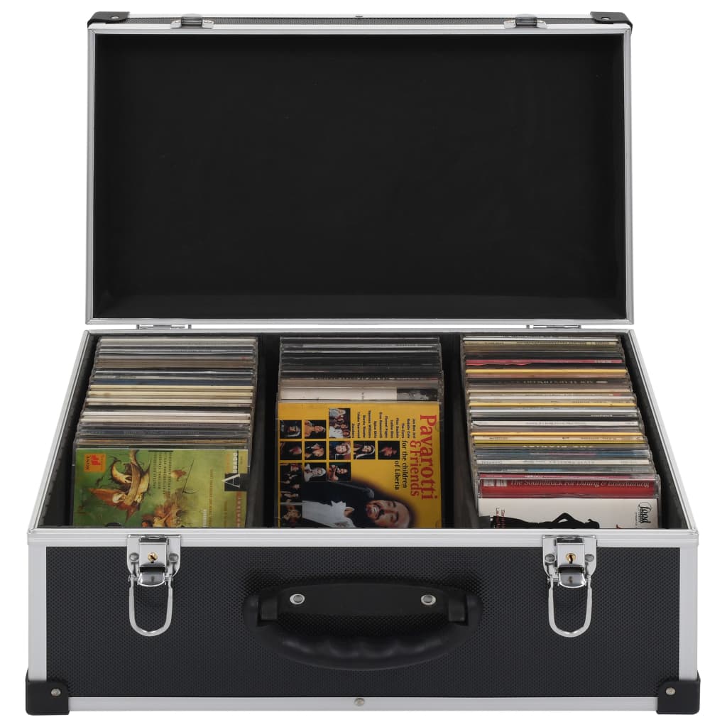 Cd-koffer voor 60 cd's aluminium ABS zwart is nu te koop bij PeponiXL, paradijselijk wonen!