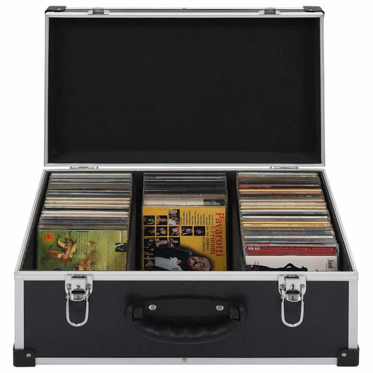 Cd-koffer voor 60 cd's aluminium ABS zwart is nu te koop bij PeponiXL, paradijselijk wonen!