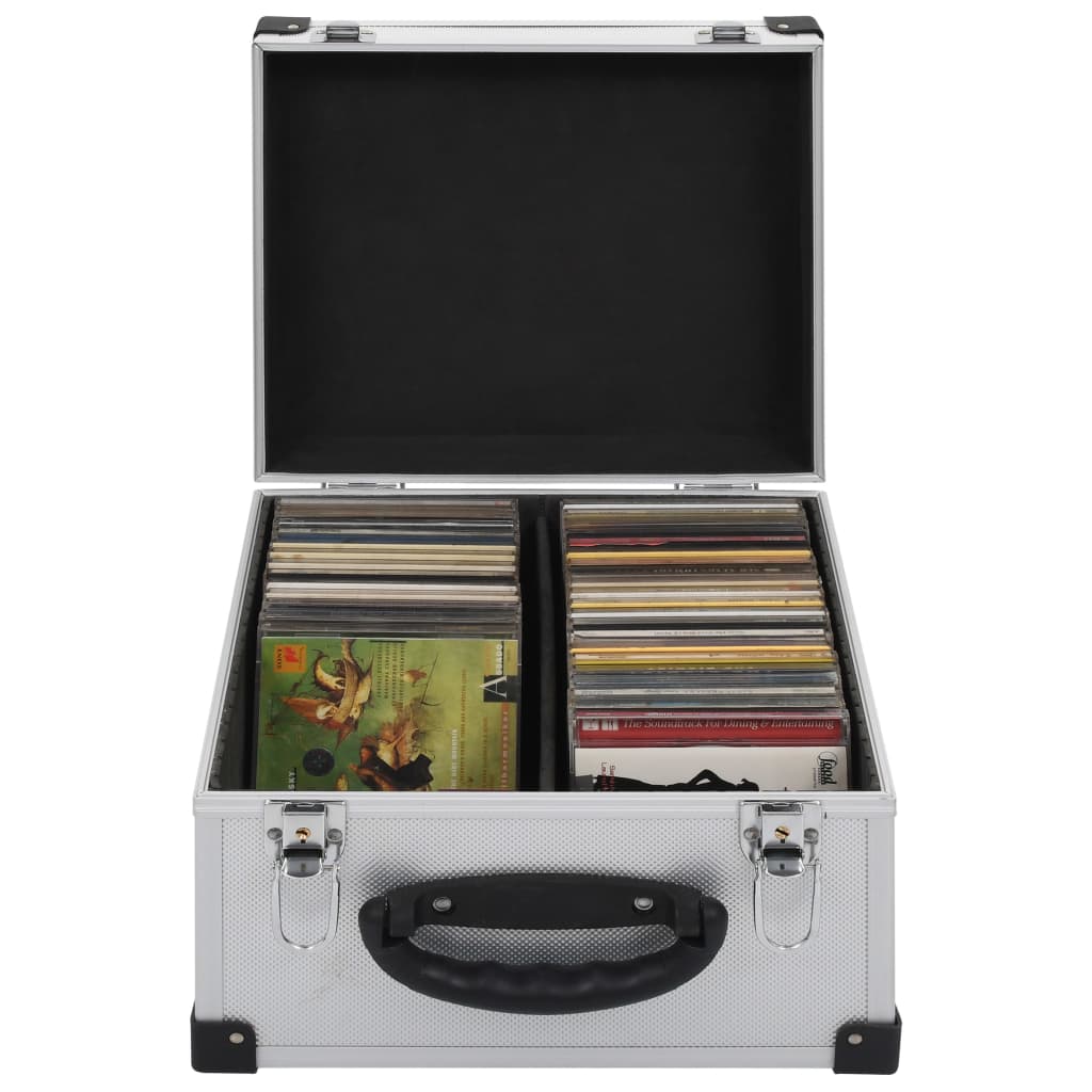 Cd-koffer voor 40 cd's aluminium ABS zilverkleurig is nu te koop bij PeponiXL, paradijselijk wonen!