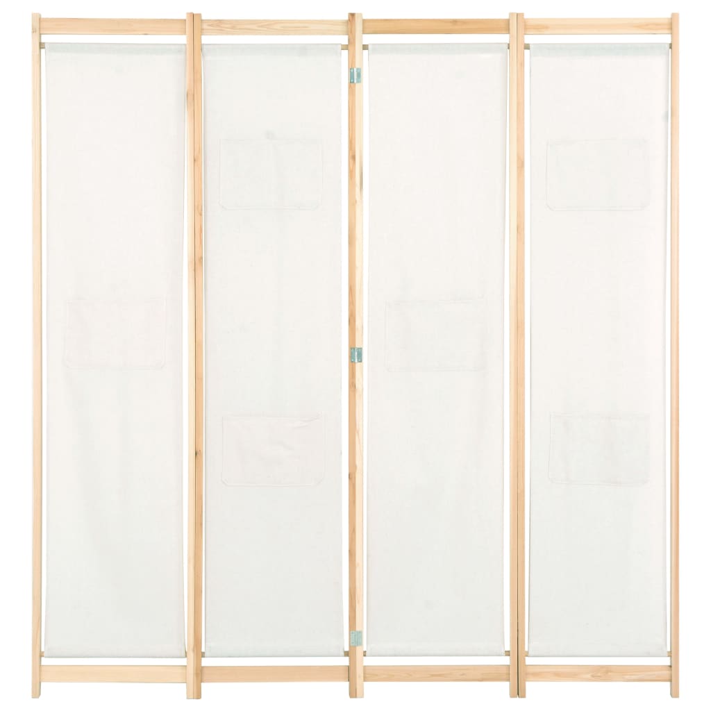 Kamerscherm met 4 panelen 160x170x4 cm stof crème is nu te koop bij PeponiXL, paradijselijk wonen!