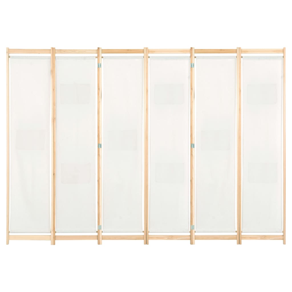 Kamerscherm met 6 panelen 240x170x4 cm stof crème is nu te koop bij PeponiXL, paradijselijk wonen!