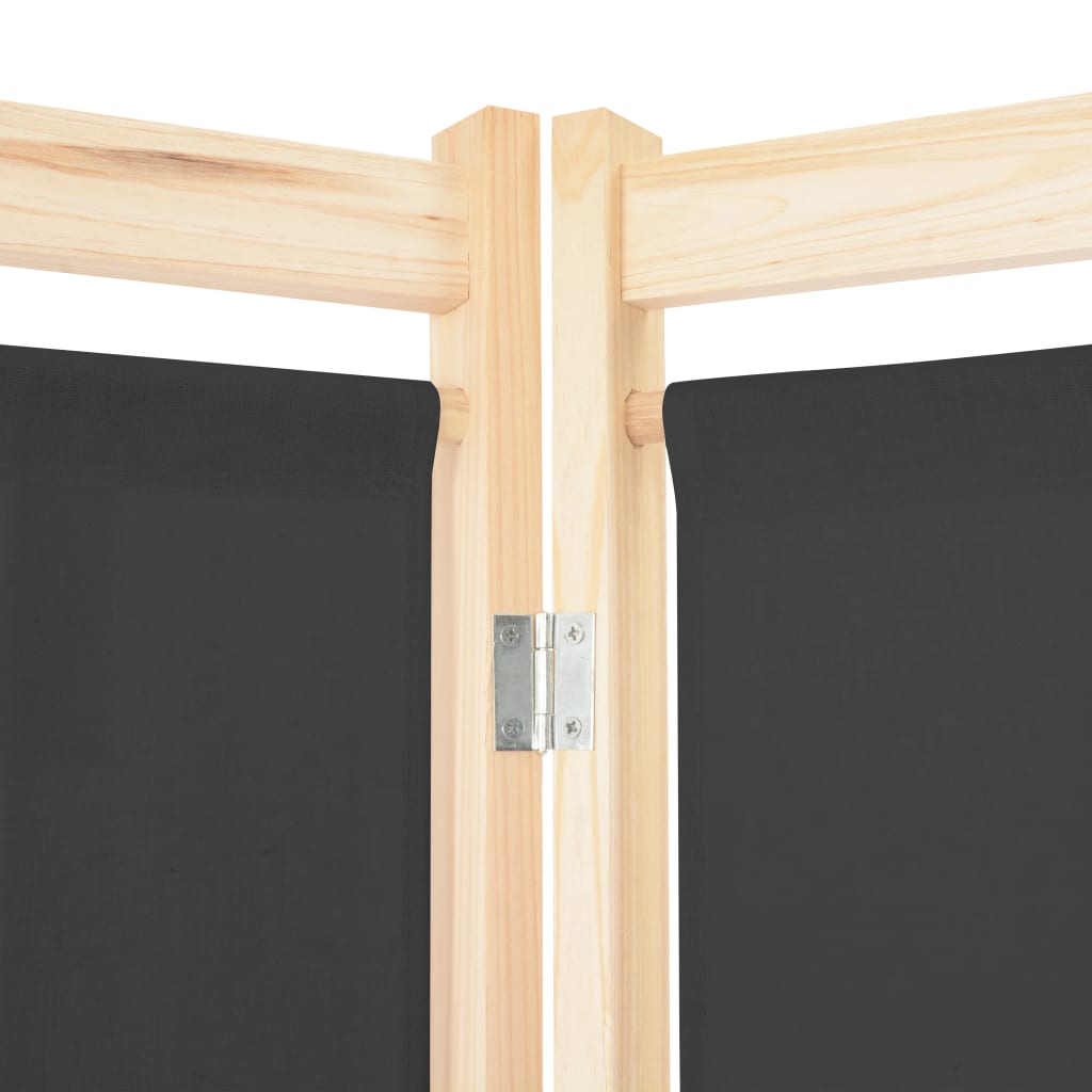 Kamerscherm met 4 panelen 160x170x4 cm stof grijs is nu te koop bij PeponiXL, paradijselijk wonen!
