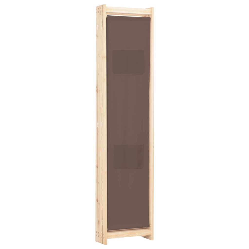 Kamerscherm met 4 panelen 160x170x4 cm stof bruin is nu te koop bij PeponiXL, paradijselijk wonen!
