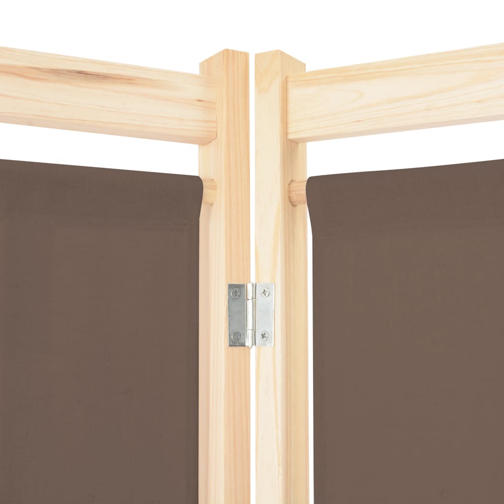 Kamerscherm met 4 panelen 160x170x4 cm stof bruin is nu te koop bij PeponiXL, paradijselijk wonen!