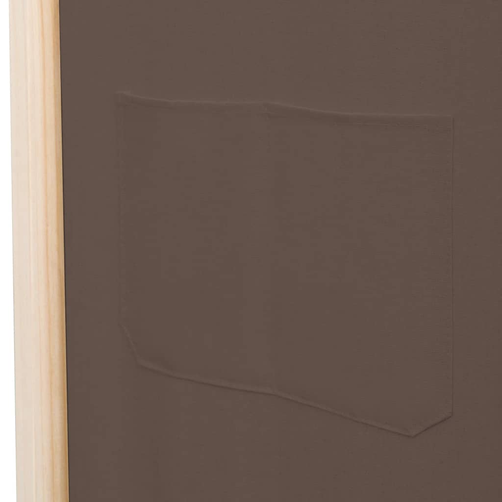 Kamerscherm met 5 panelen 200x170x4 cm stof bruin is nu te koop bij PeponiXL, paradijselijk wonen!