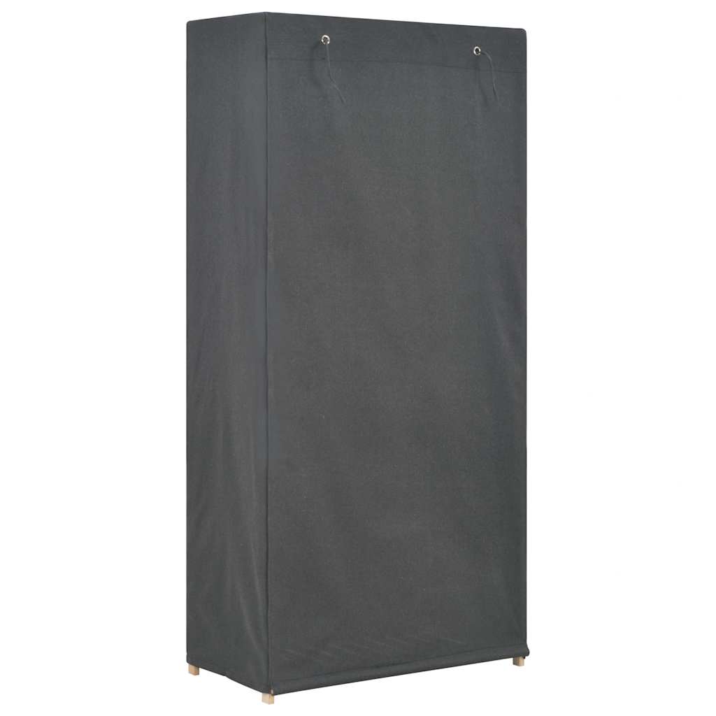 Kledingkast 3-laags 79x40x170 cm stof grijs is nu te koop bij PeponiXL, paradijselijk wonen!