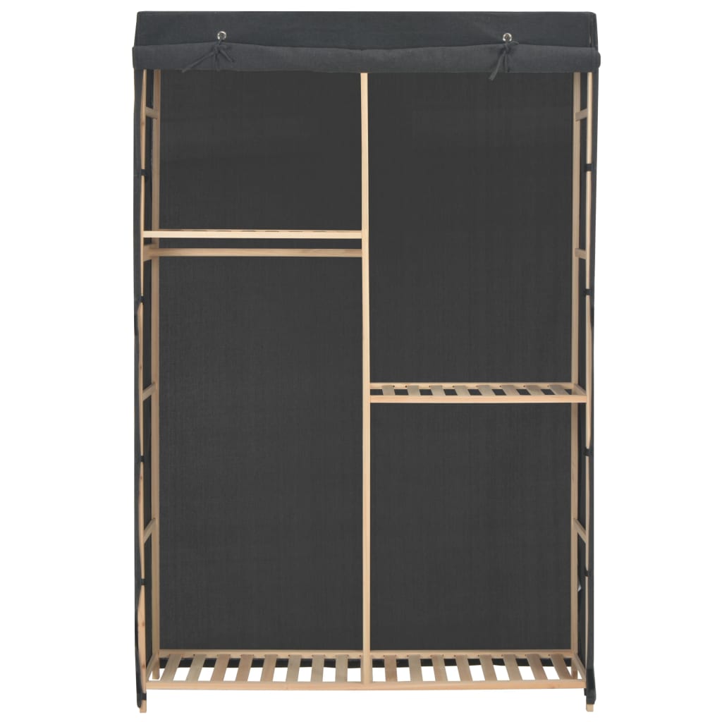 Kledingkast 3-laags 110x40x170 cm stof grijs is nu te koop bij PeponiXL, paradijselijk wonen!