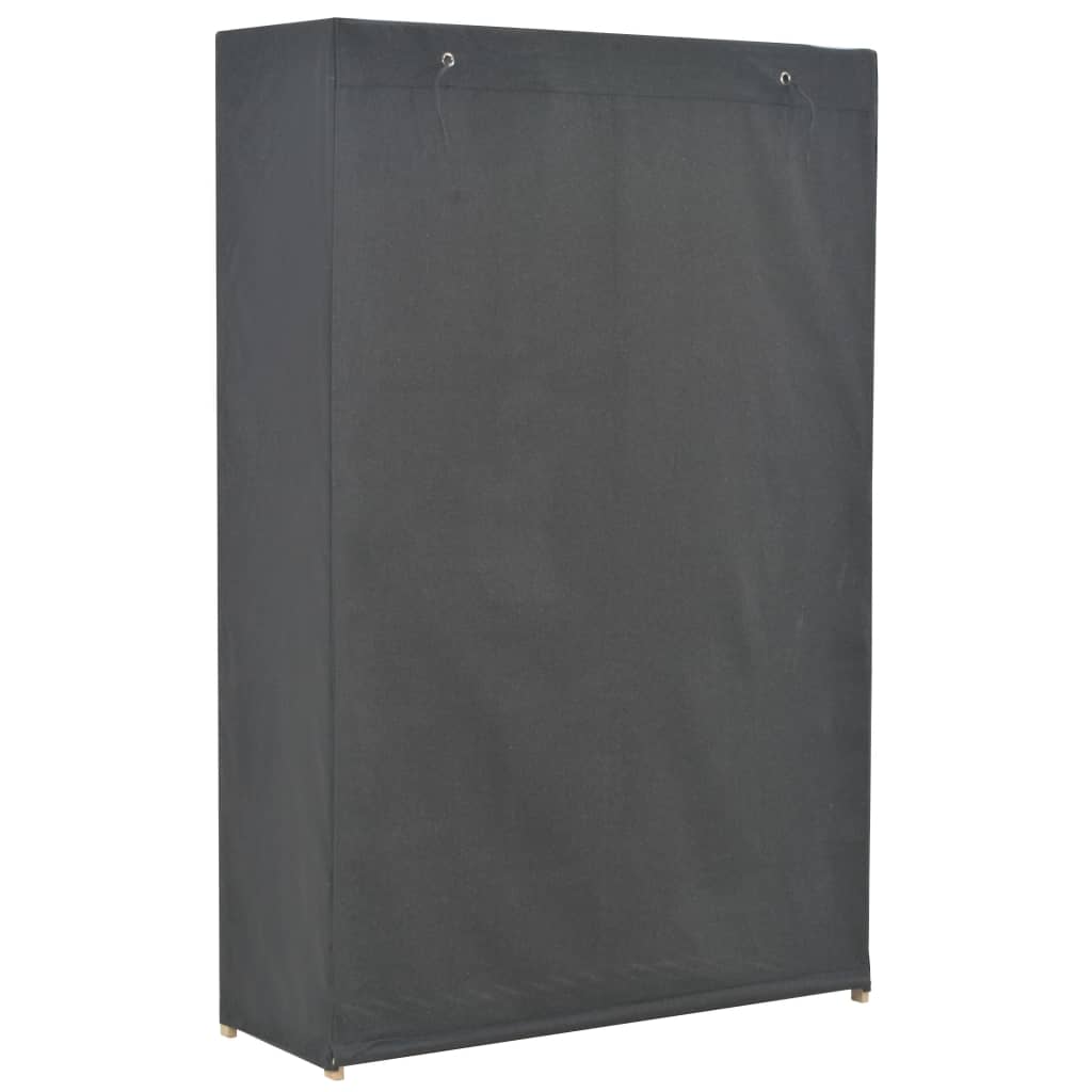 Kledingkast 3-laags 110x40x170 cm stof grijs is nu te koop bij PeponiXL, paradijselijk wonen!