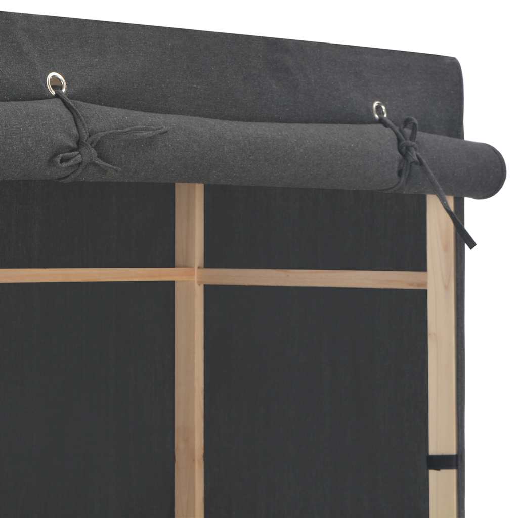 Kledingkast 3-laags 110x40x170 cm stof grijs is nu te koop bij PeponiXL, paradijselijk wonen!