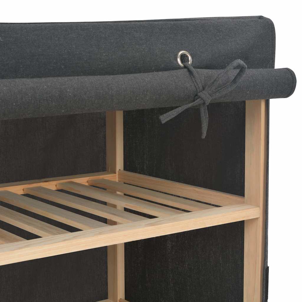 Schoenenkast met hoes 79x40x80 cm stof grijs is nu te koop bij PeponiXL, paradijselijk wonen!