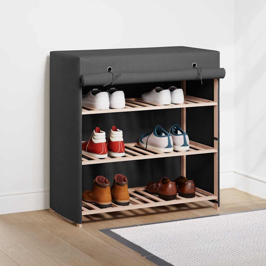 Schoenenkast met hoes 79x40x80 cm stof grijs is nu te koop bij PeponiXL, paradijselijk wonen!