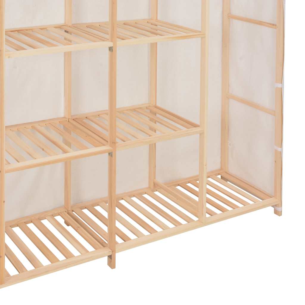 Kledingkast 173x40x170 cm stof wit is nu te koop bij PeponiXL, paradijselijk wonen!
