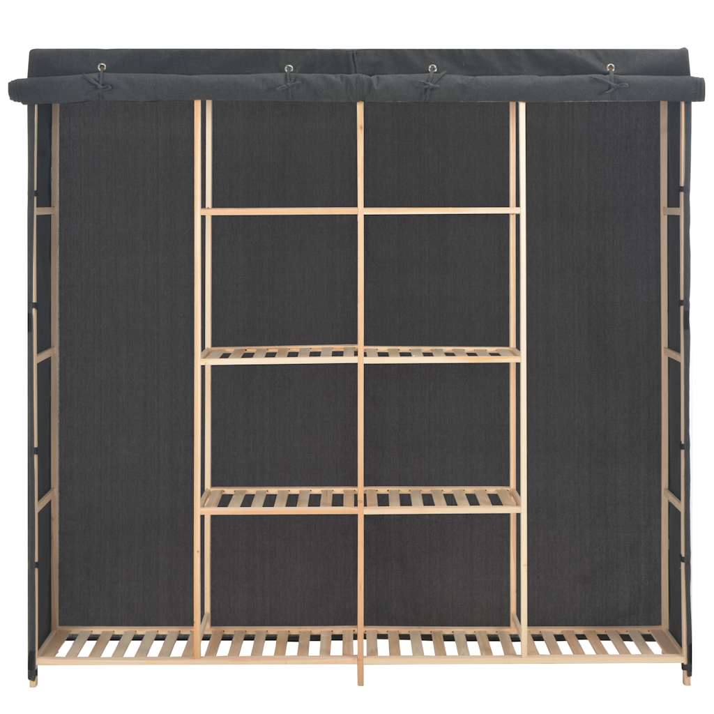 Kledingkast 173x40x170 cm stof grijs is nu te koop bij PeponiXL, paradijselijk wonen!