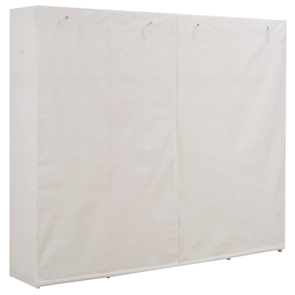 Kledingkast 200x40x170 cm stof wit is nu te koop bij PeponiXL, paradijselijk wonen!