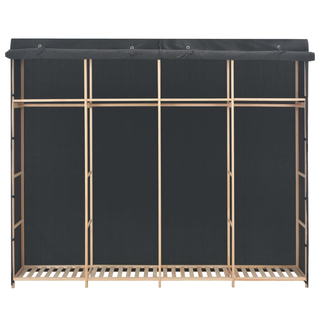 Kledingkast 200x40x170 cm stof grijs is nu te koop bij PeponiXL, paradijselijk wonen!