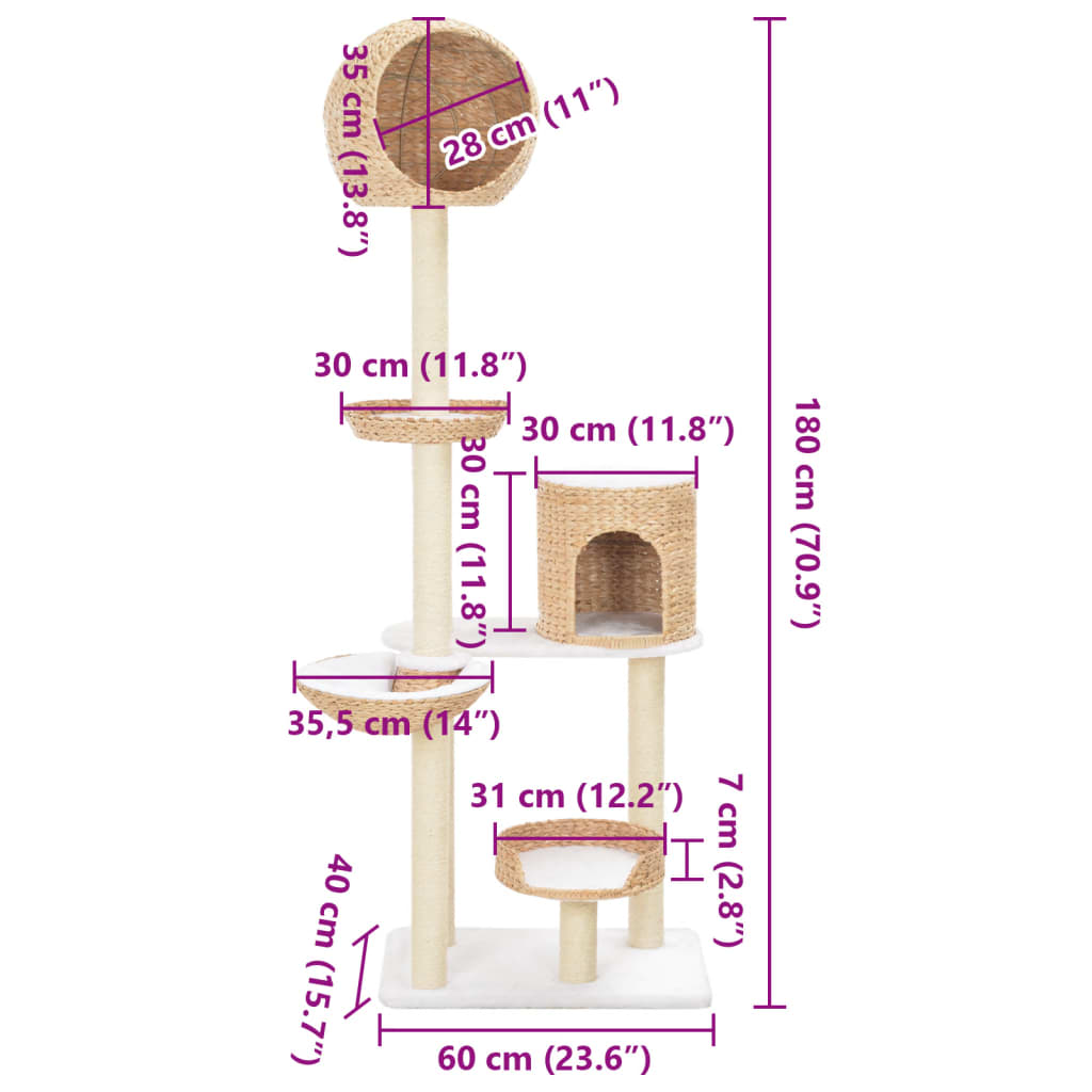 Kattenkrabpaal met sisal krabpaal zeegras is nu te koop bij PeponiXL, paradijselijk wonen!