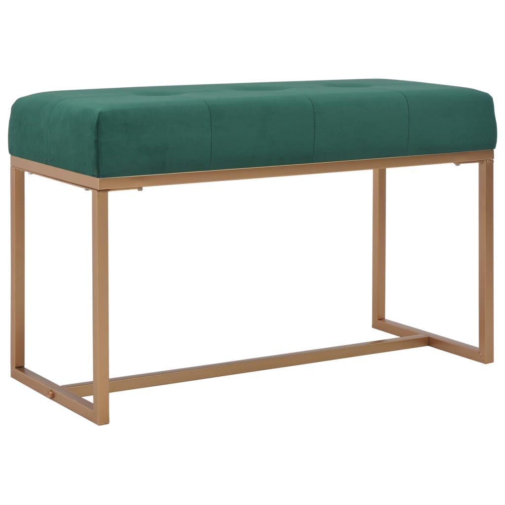 Bankje 80 cm fluweel groen is nu te koop bij PeponiXL, paradijselijk wonen!