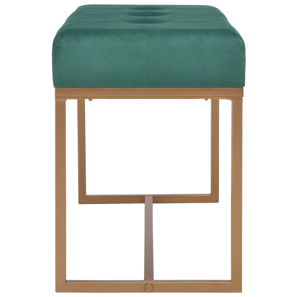 Bankje 80 cm fluweel groen is nu te koop bij PeponiXL, paradijselijk wonen!