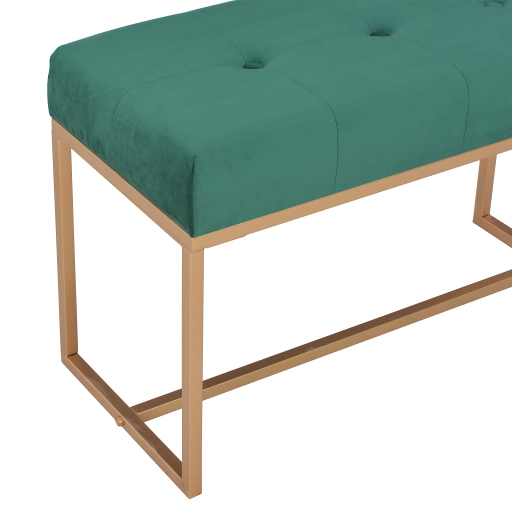 Bankje 80 cm fluweel groen is nu te koop bij PeponiXL, paradijselijk wonen!