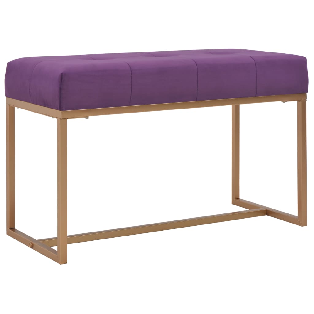 Bankje 80 cm fluweel paars is nu te koop bij PeponiXL, paradijselijk wonen!