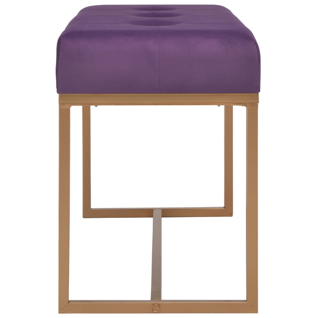 Bankje 80 cm fluweel paars is nu te koop bij PeponiXL, paradijselijk wonen!