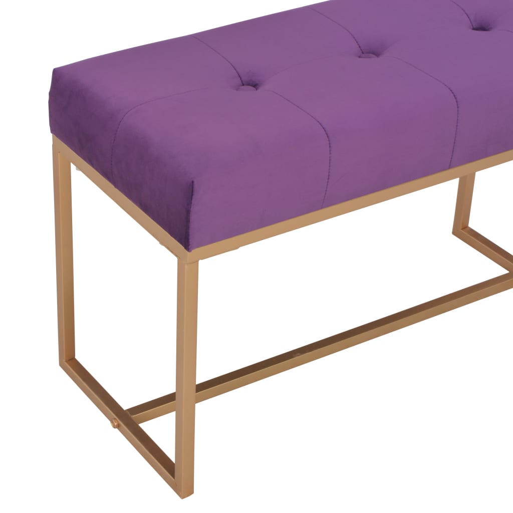 Bankje 80 cm fluweel paars is nu te koop bij PeponiXL, paradijselijk wonen!