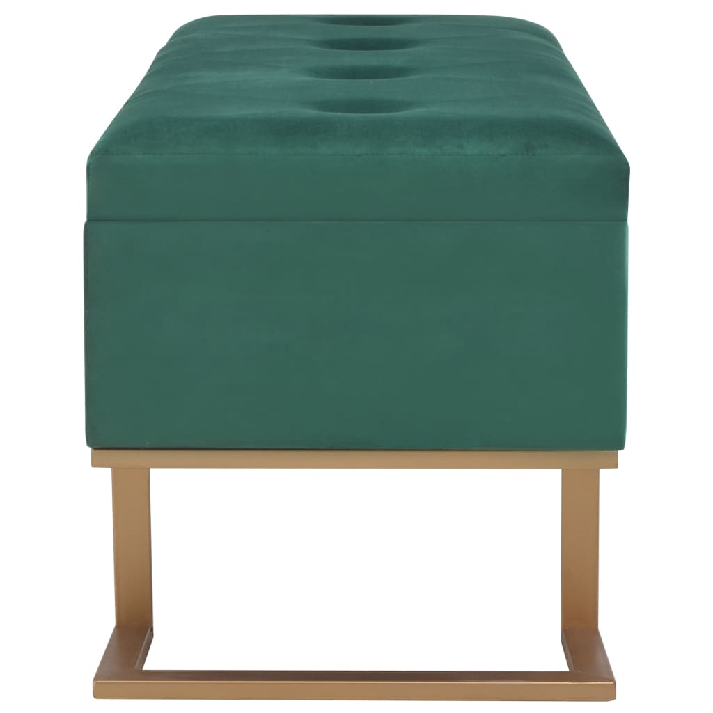 Bankje met opbergvak 105 cm fluweel groen is nu te koop bij PeponiXL, paradijselijk wonen!
