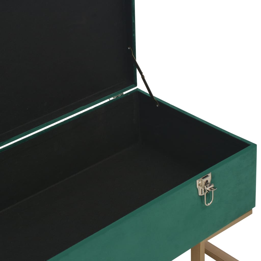 Bankje met opbergvak 105 cm fluweel groen is nu te koop bij PeponiXL, paradijselijk wonen!
