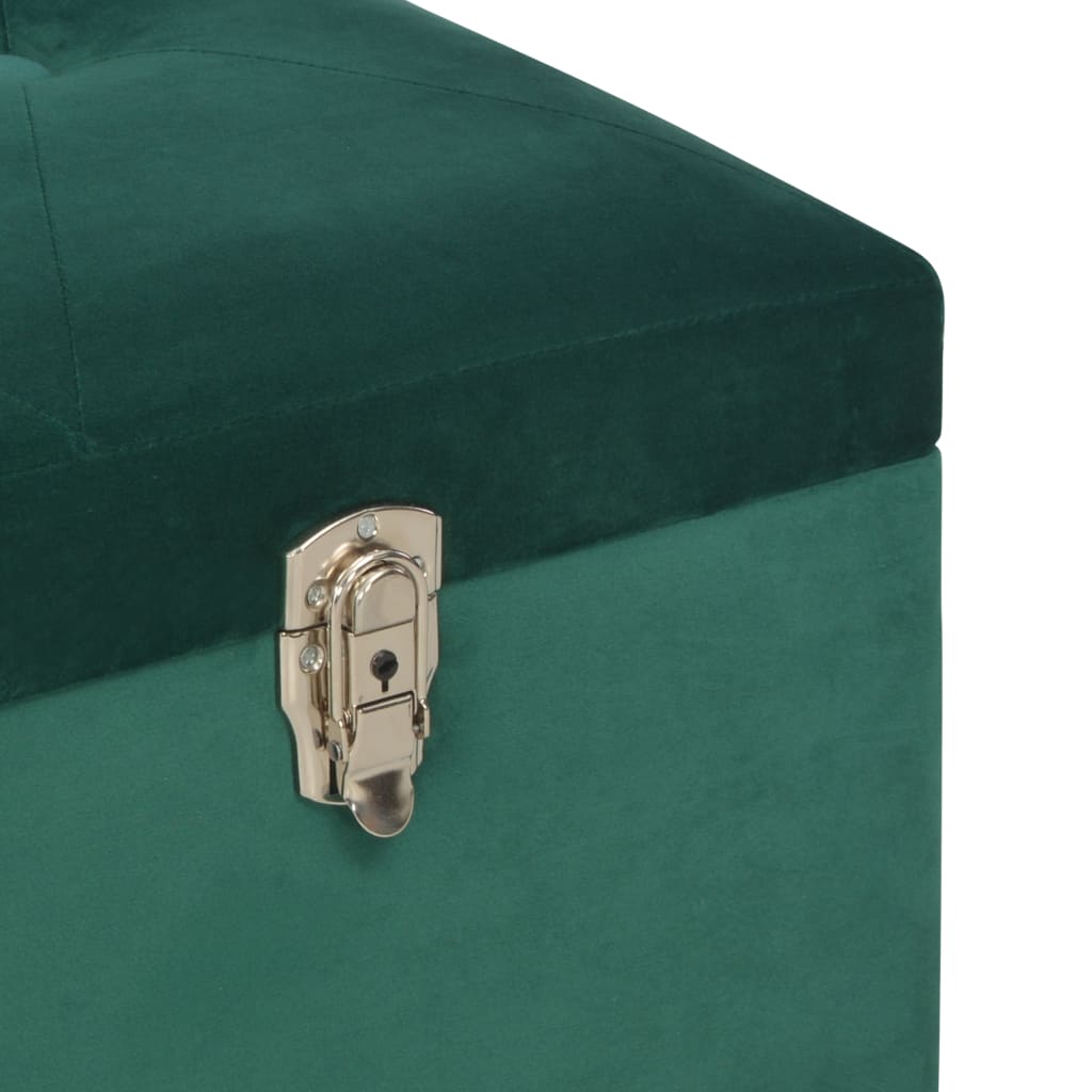 Bankje met opbergvak 105 cm fluweel groen is nu te koop bij PeponiXL, paradijselijk wonen!