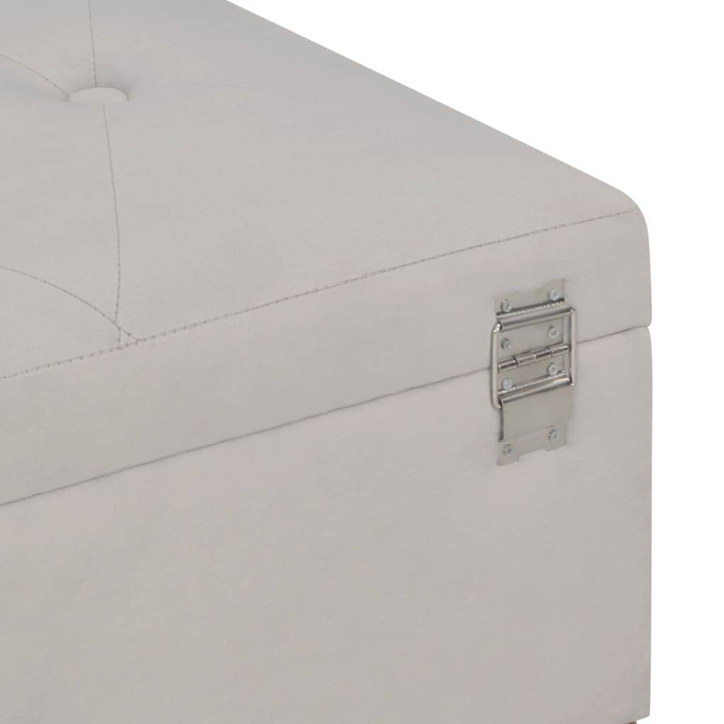 Bankje met opbergvak 105 cm fluweel grijs is nu te koop bij PeponiXL, paradijselijk wonen!