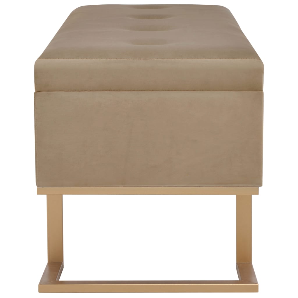 Bankje met opbergvak 105 cm fluweel beige is nu te koop bij PeponiXL, paradijselijk wonen!