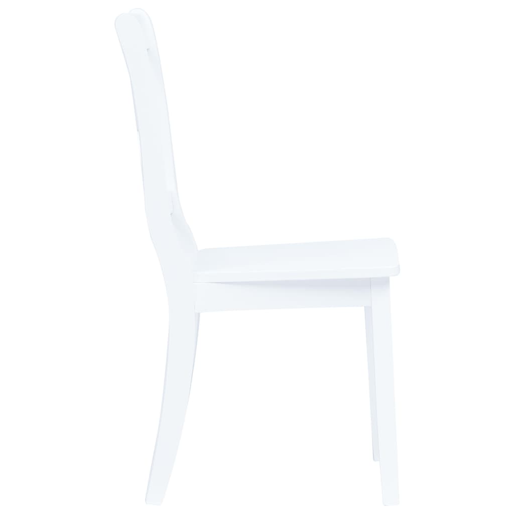 Eetkamerstoelen 2 st massief rubberwood wit is nu te koop bij PeponiXL, paradijselijk wonen!