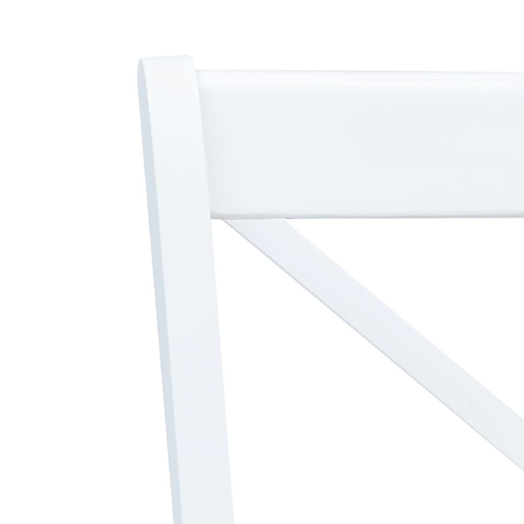 Eetkamerstoelen 2 st massief rubberwood naturel en wit is nu te koop bij PeponiXL, paradijselijk wonen!