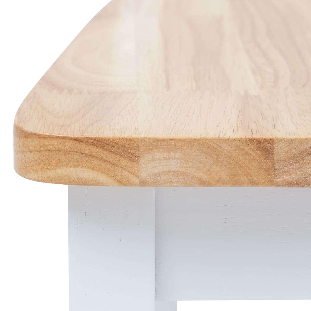 Eetkamerstoelen 2 st massief rubberwood naturel en wit is nu te koop bij PeponiXL, paradijselijk wonen!